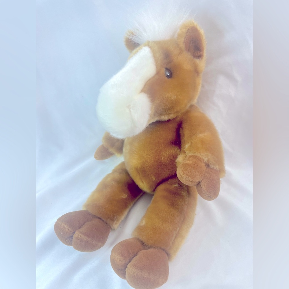 Dan Dee Chestnut Horse Buttery Soft Dress Me Plush Pony 18" Vintage